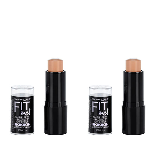 Maybelline New York Fit Me Shine-Free + Balance Stick Foundation, Buff Beige, 0.32 oz. (Pack of 2)