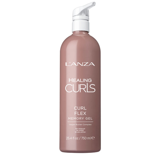 L'ANZA Healing Curls Curl Flex Memory Gel - Curl Gel for Curly Hair - Creates Strong, Long-Lasting and Touchable Hold with Sulphate Free, Paraben Free Formula (25.4 Fl Oz)