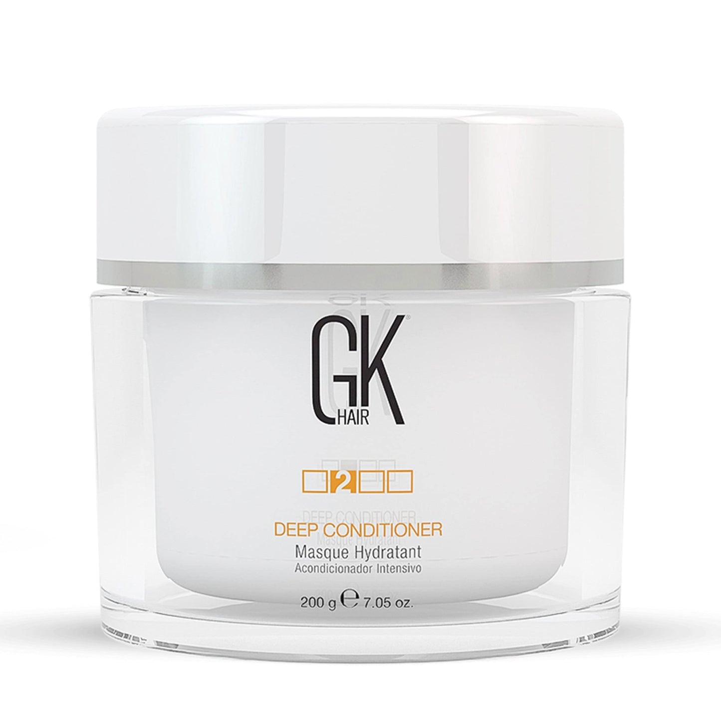 GK HAIR Global Keratin Deep Conditioner Masque (7.05 Fl Oz/200 g) Intense Hydrating Repair Treatment Mask for Dry Damaged Color Treated Frizzy Hair Restoration Formula with JOJOBA Seed Oils