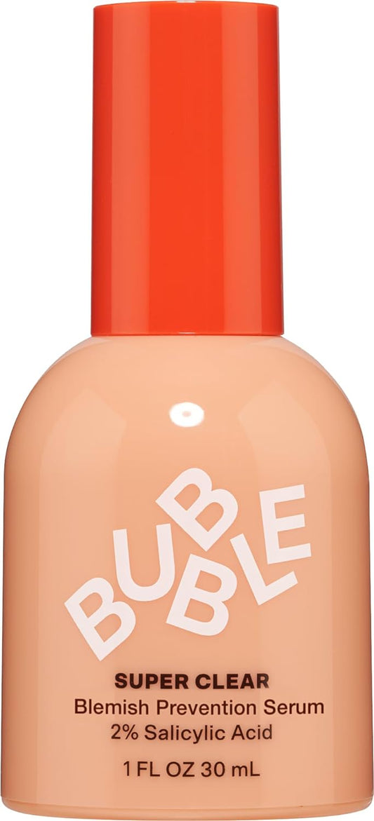 Bubble Skincare Super Clear 2% Salicylic Acid Blemish Prevention Serum - Skin Soothing Squalane Oil & Colloidal Oatmeal + Willow Bark Extract Oil Reducing Serum & Antioxidant Neem Seed Oil (30ml)