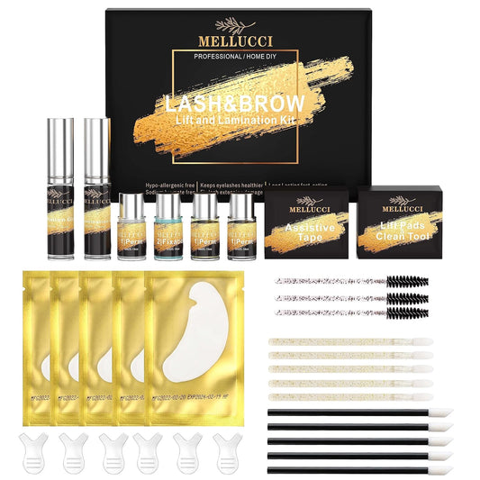 DAHPURE Lash Lift Kit Brow Lamination Kit 2 in 1 Professional Eyelash Perm Kit Last 6-8 Weeks Natural Curl Lashes & New Trend Fluffy Brows Friendly to Beginners Salon Result at Home
