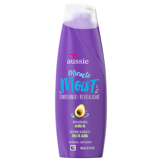 Aussie Paraben-Free Miracle Moist Conditioner for Dry Hair, Avocado & Jojoba, 12.1 Fl Oz (Pack of 6)