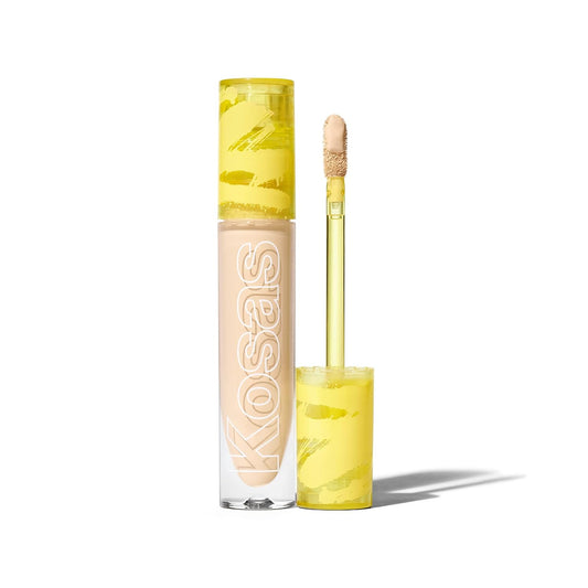 Kosas Revealer Concealer - Medium Coverage Makeup with Hyaluronic Acid, Conceals Dark Circles Under Eyes, Dark Spots and Blemishes + Brightens, Hydrates, Long-Lasting & Vegan, (Tone 04)