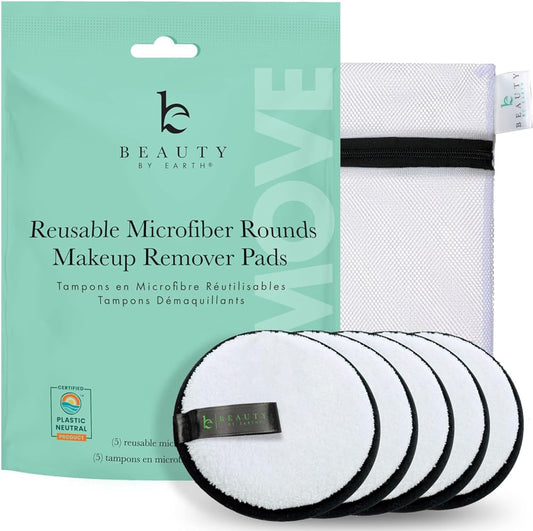 Face Makeup Remover Pads -5 Reusable Makeup Remover Pads, Makeup Remover Cloth, Makeup Eraser Cloth, Make Up Removers Cleansing Pads Face Pads, Make Up Eraser, Reusable Face Pads Rounds, Makeup Pads