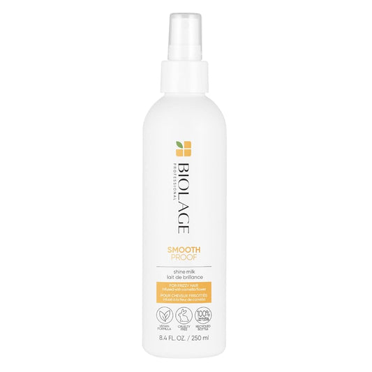 Biolage Styling Smooth Shine Milk | Lightweight Mist That Smooths Hair & Controls Frizz | For All Hair Types | Paraben-Free | Vegan | 8.45 Fl. Oz