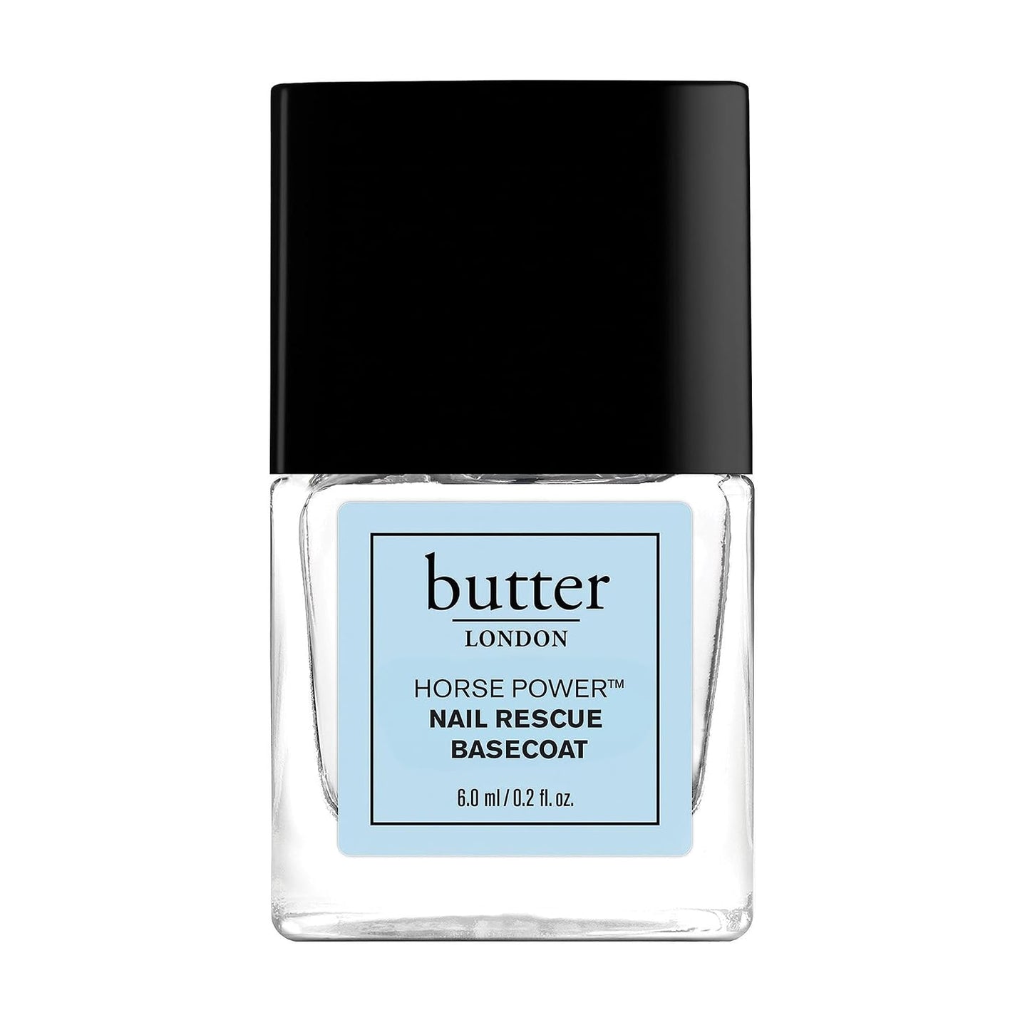 butter LONDON Base Coat Nail Polish, Horse Power - Nail Rescue Basecoat Helps Restore & Repair Damaged Nails - Nail Strengthener Helps Nail Growth & Prevent Staining - Cruelty & Gluten Free Nail Care
