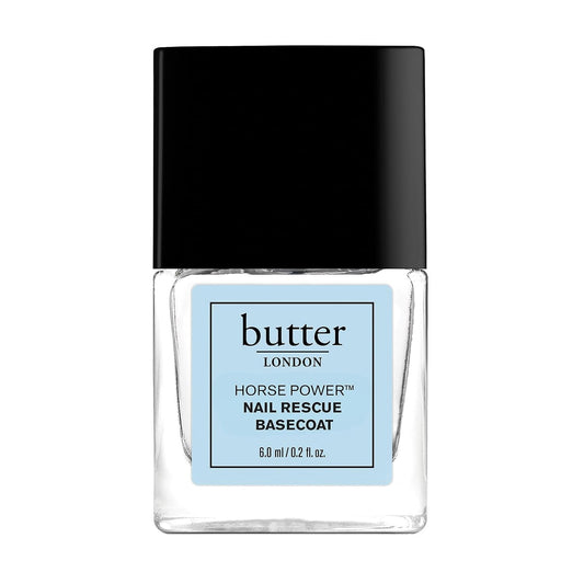 butter LONDON Base Coat Nail Polish, Horse Power - Nail Rescue Basecoat Helps Restore & Repair Damaged Nails - Nail Strengthener Helps Nail Growth & Prevent Staining - Cruelty & Gluten Free Nail Care