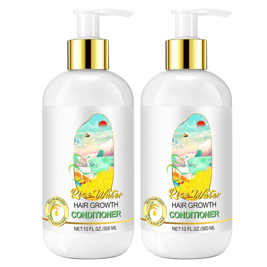 Rice Water Shampoo and Conditioner,Hair Growth Shampoo and Conditioner Set for Thinning Hair,Shampoo and Conditioner for Women Hair Loss,Rice Water for Hair Growth Rosemary,Biotin,Caffeine