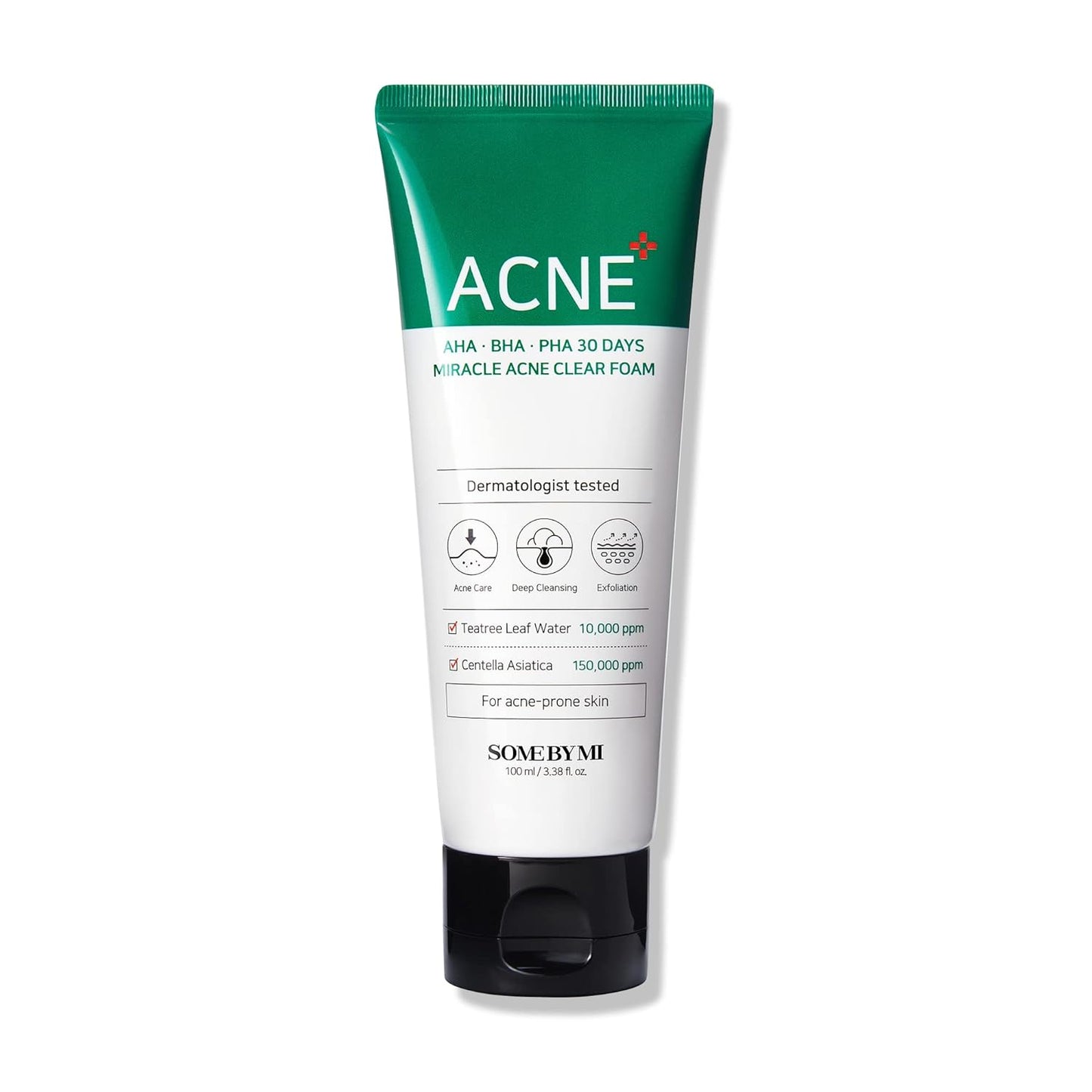 SOME BY MI AHA BHA PHA Miracle Clear Foam - 100ml Tea Tree Acne Cleanser for Oily Skin