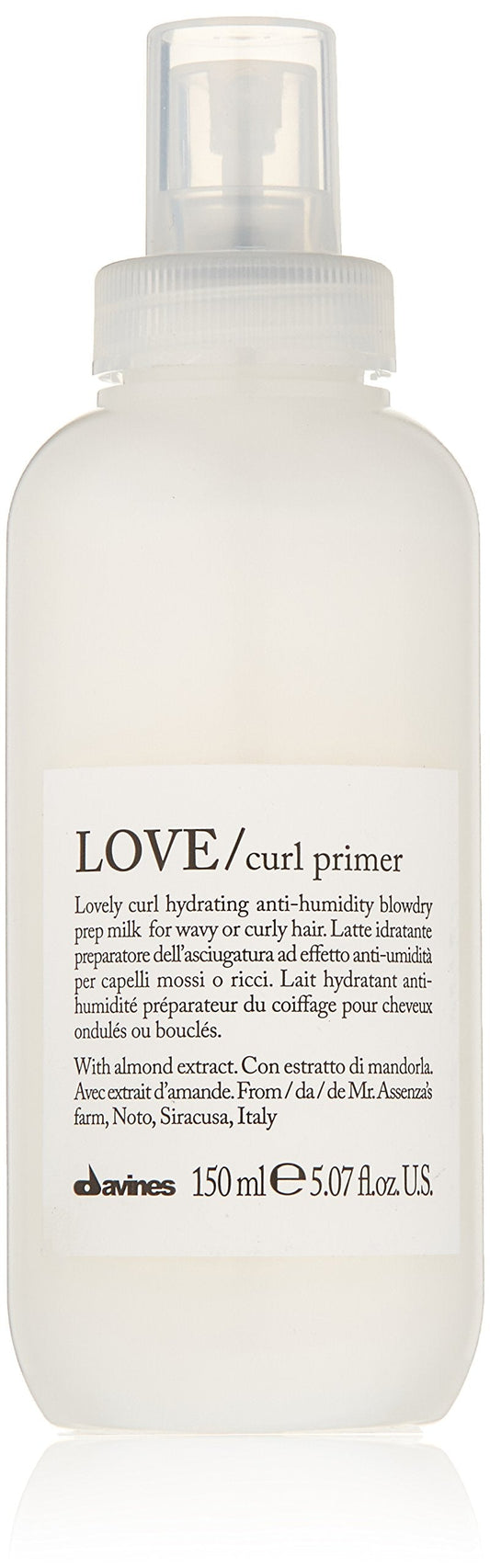 Davines Love Curl Primer, Anti-Humidity Blow-dry Prep Solution for Wavy And Curly Hair, Moisturizing Heat Protection, 5.07 Fl. Oz.