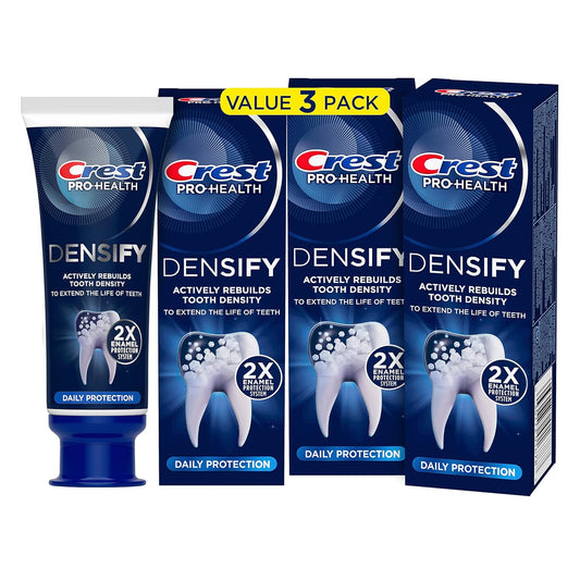 Crest Pro-Health Densify Toothpaste Daily Protection with Fluoride for Anticavity and Sensitive Teeth, 4.1oz (Pack of 3)