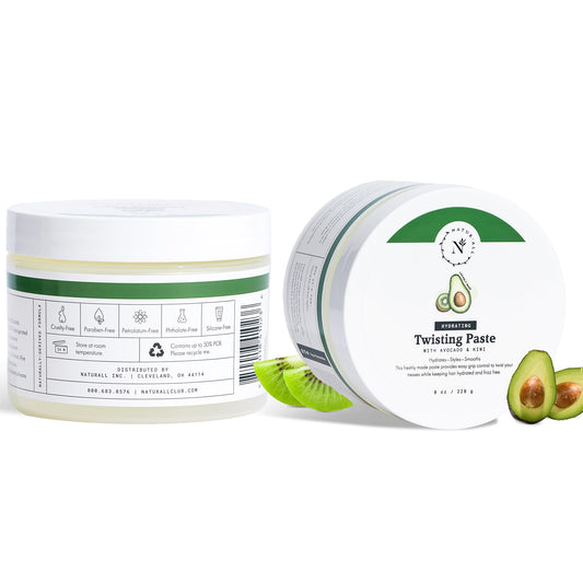 NaturAll Avocado & Kiwi Braiding Gel - Infused with Avocado, Kiwi & Special Extracts - Sulfate-Free Loc Gel for Retwisting Dreadlocks - Hydrating & Moisturizing Gel for Dreadlocks (8 OZ)