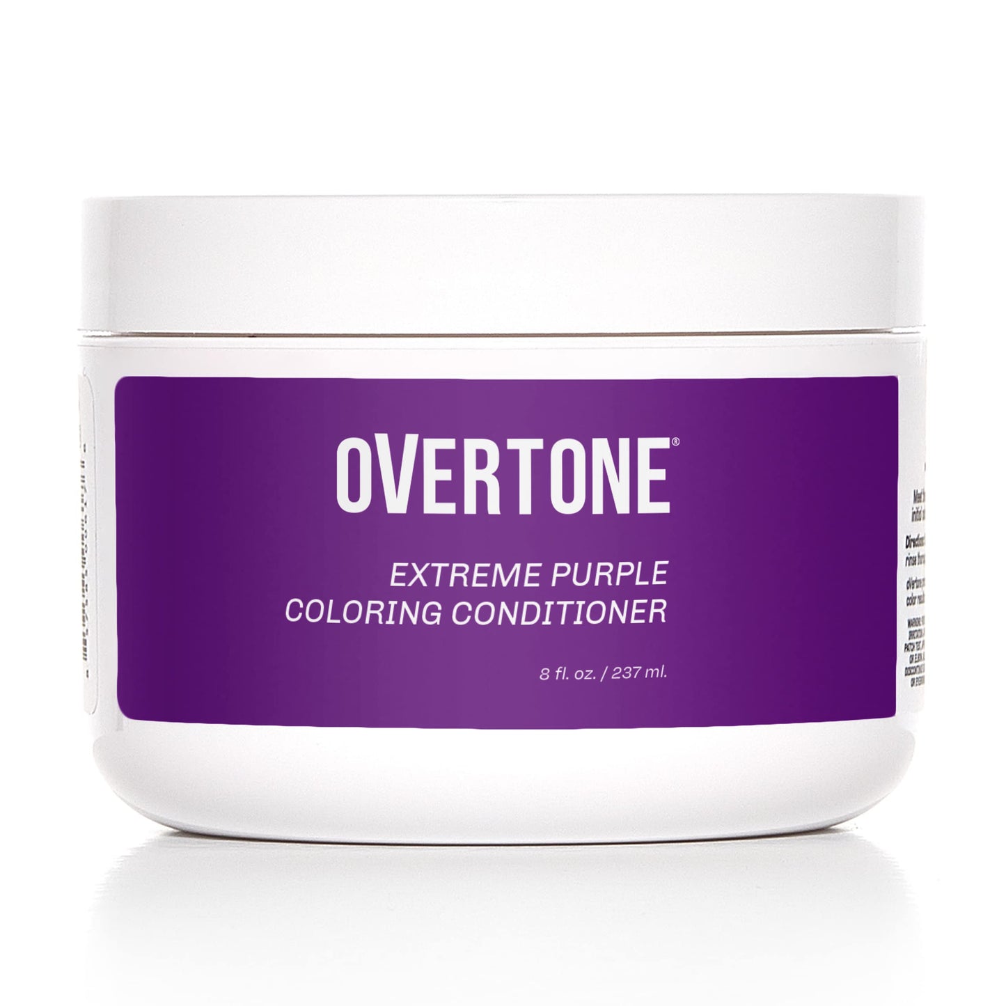 oVertone Haircare Color Depositing Conditioner - 8 oz Semi Permanent Hair Color with Shea Butter & Coconut Oil - Extreme Purple Temporary Cruelty-Free (Extreme Purple)