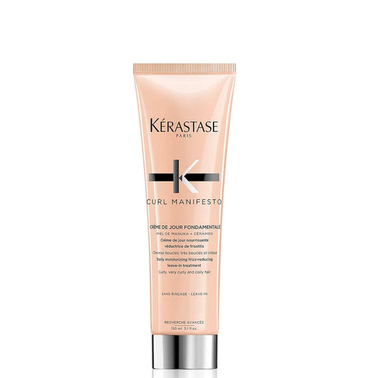 KERASTASE Curl Manifesto Cr�me de Jour Fondamentale Hair Cream | Leave In Treatment & Heat Protectant | Controls Frizz & Enhances Curls | For All Curly Hair Types & Textures | 5.1 Fl Oz