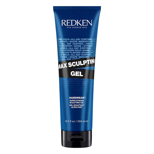Redken Max Sculpting Gel | For All Hair Types | Provides Body & High Shine Finish | Long-Lasting Shape Styling | Flake-Free Control & Added Thickness | Maximum Hold | 8.8 Oz