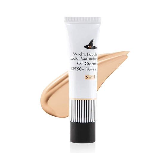 CC Cream with SPF 50+, CC Cream Self Adjusting for Mature Skin, Full Coverage CC Cream Foundation, Color Corrector Tone Up CC+ Cream, All-In-One Face Sunscreen and Foundation (Natural Color)