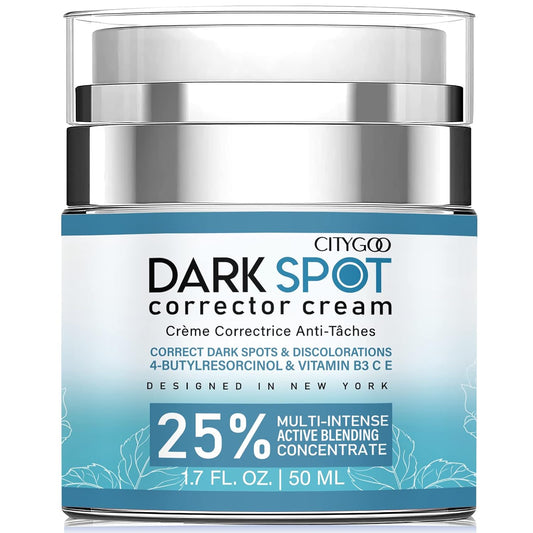 CITYGOO Dark Spot Remover for Face, Corrector, Melasma Treatment Hyperpigmentation Treatment, Freckle With Tranexamic acid, Niacinamide, Squalane and Vitamin E-1.7 FL OZ, blue, 50 g