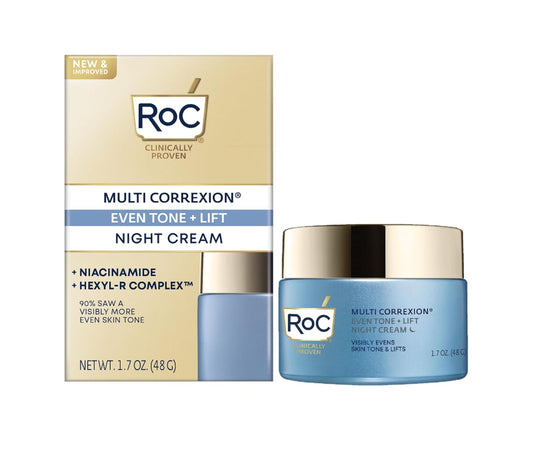 RoC Multi Correxion 5 in 1 Restoring/Anti Aging Facial Night Cream with Hexinol, 1.7 Ounces (Packaging May Vary)