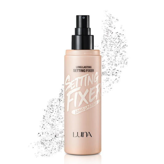 LUNA Long Lasting Setting Fixer Spray 3.3 fl oz, Weightless with Micro-Fine Mist, Natural Finish, Non-Drying Formula for All Skin Types, Korean Makeup, Valentine