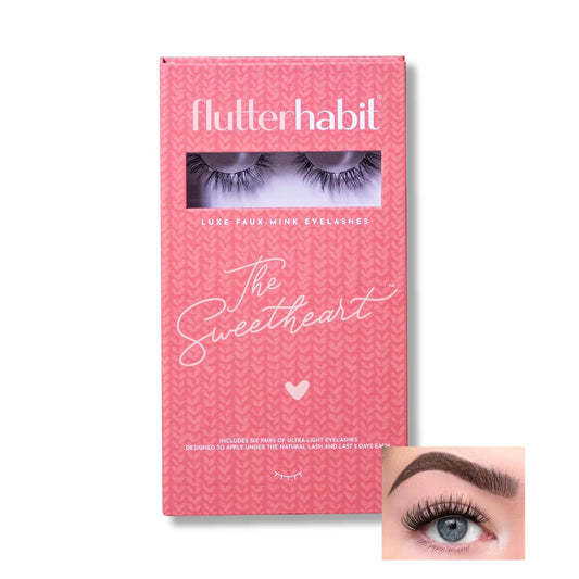 FlutterHabit The Sweetheart Curly Lashes - DIY lash Extensions [1 month] - Fluffy Lash Clusters for Women - Salon Quality At Home Eyelashes Extension Kit - Natural False Lashes - 6 Sets Of Lashes