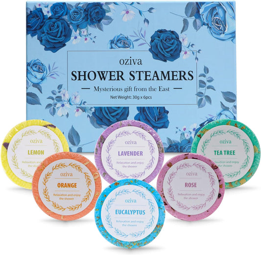 Oziva Aromatherapy Shower Steamers-Valentines Day Gifts for her, Shower Bombs - Self Care and Relaxation Stress Relief Easter Basket Stuffers