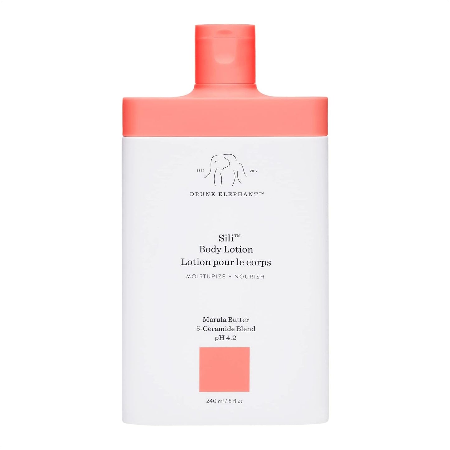 Drunk Elephant Sili Body Lotion - Deep, Calming Skin Moisturizer (240 mL / 8 Fl Oz)