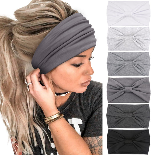 Tobeffect Headbands for Women African Wide Knotted Hairbands Head Bands Hair Wraps Turbans