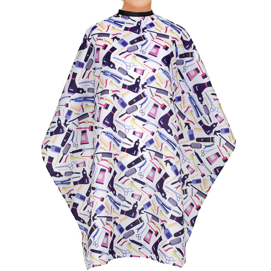 Plum Hill Hair Salon Cape, Hairdresser Cape for Hair Salon, Stylist Cape, Hair Cutting Cape with Snaps, Hair Capes, Women's Shampoo Capes for Hair Stylist, Salon Capes for Hair Stylist Waterproof