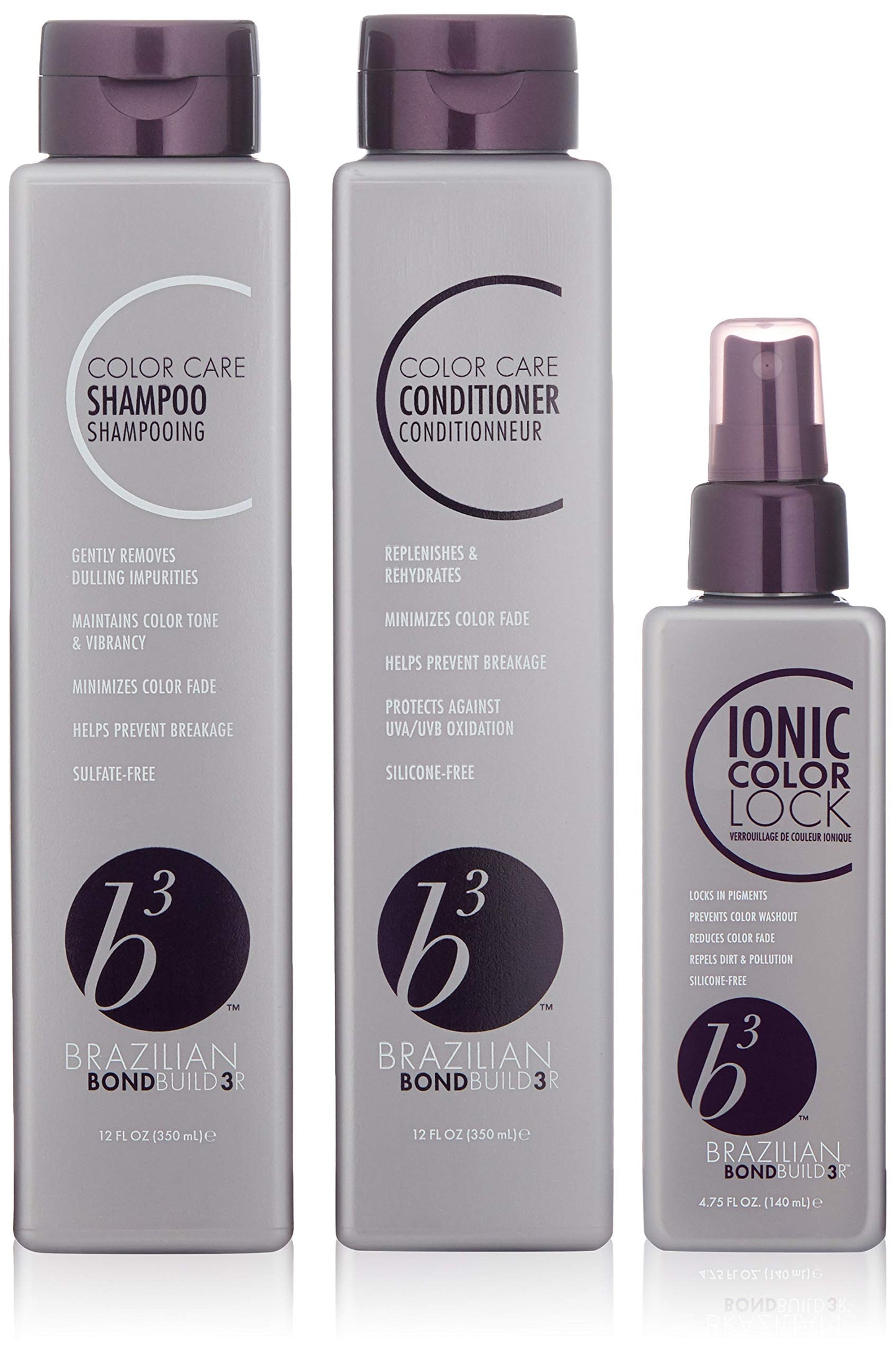B3 Brazilian Bondbuilder Color Care Shampoo & Conditioner with Color Lock,28.75 fl oz.(3 Count)