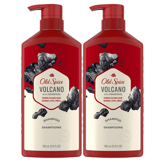 Old Spice Charcoal Shampoo for Men, 21.9 Oz Each, Twin Pack