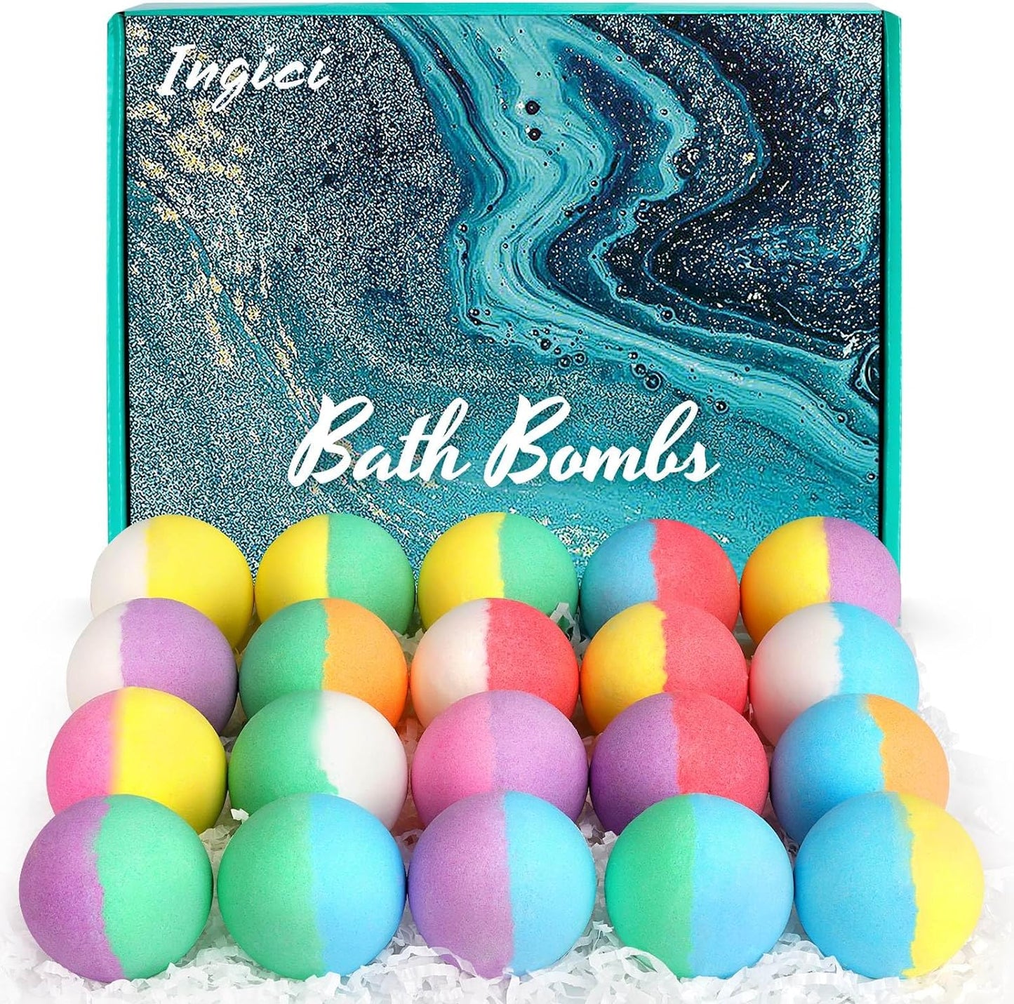 Bath Bombs Gift Set - 20Pcs Bath Bombs for Women, Birthday Gifts for Women, Valentines Day Gifts for Her, Galentines Day Gifts for Mom Her Friend Gifts for Women Bridesmaid