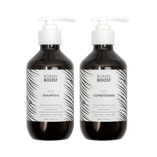 BondiBoost HG Duo Shampoo + Conditioner Bundle [10.14fl oz each] - Improves Appearance for Thinning Hair - Volumizing + Hydrating + Nourishing - Sulfate/Paraben Free, for Women/Men - Australian Made