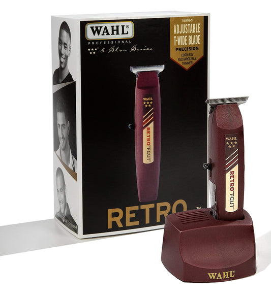 Wahl Professional 5-Star Cordless Retro T-Cut Trimmer with 60 Minute Run Time for Professional Barbers and Stylists Model 842, 1 Count, (Pack of 1)