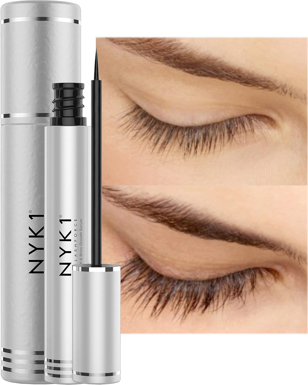 NYK1 AMAZING LashForce Eyelash Growth Serum (8ml) Eye Lash Serum For Eyelash Growth And Eyebrow Growth Serum - Eyelash Serum To Grow Lashes Thicker Natural Longer Eyelashes Lash Serum