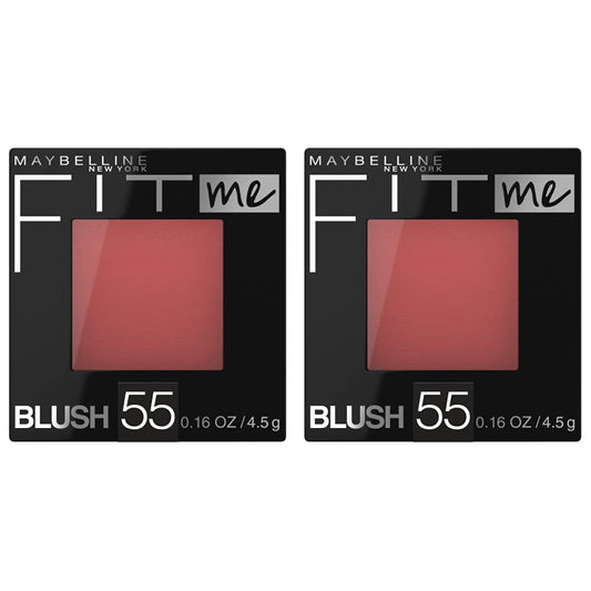 Maybelline Fit Me Blush, Lightweight, Smooth, Blendable, Long-lasting All-Day Face Enhancing Makeup Color, Berry, 1 Count (Pack of 2)