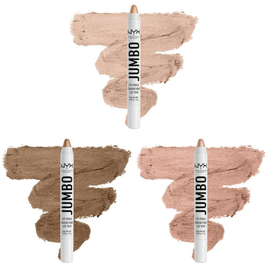 NYX PROFESSIONAL MAKEUP Jumbo Eye Pencil, Eyeshadow & Eyeliner Pencil-Frosting & Jumbo Eye Pencil, Eyeshadow & Eyeliner Pencil-Iced Mocha & Jumbo Eye Pencil, Eyeshadow & Eyeliner Pencil-Yogurt