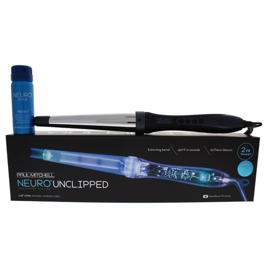 Neuro Unclipped Curling Iron - Model # NSCNAS - Black/Silver by Paul Mitchell for Unisex 1.25 Inch Curling Iron