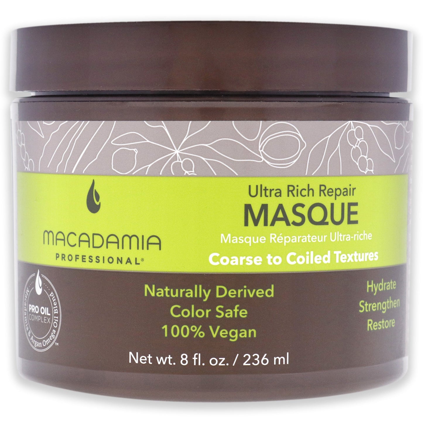 Ultra Rich Repair Masque by Macadamia Oil for Unisex 8 oz Masque